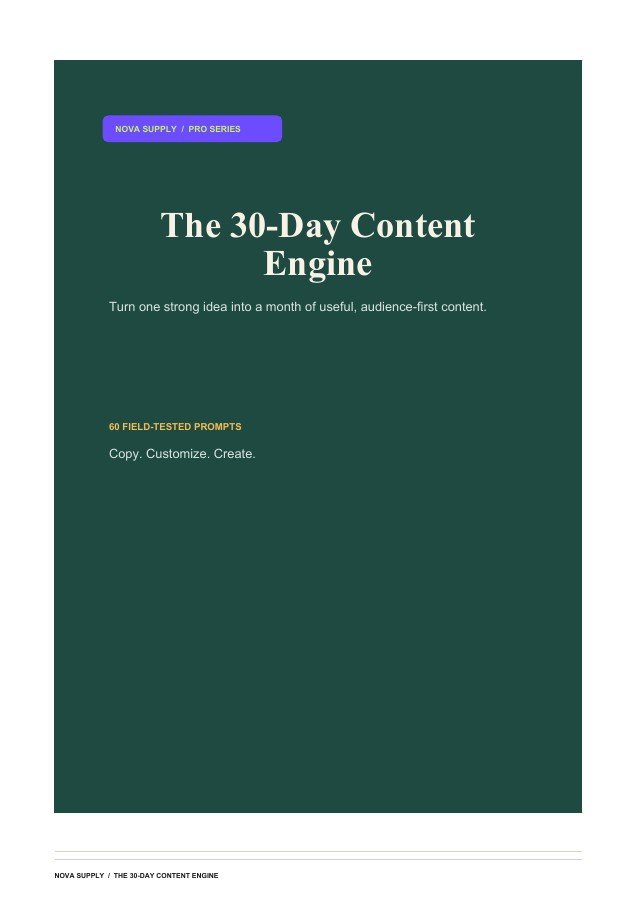 The 30-Day Content Engine digital product cover