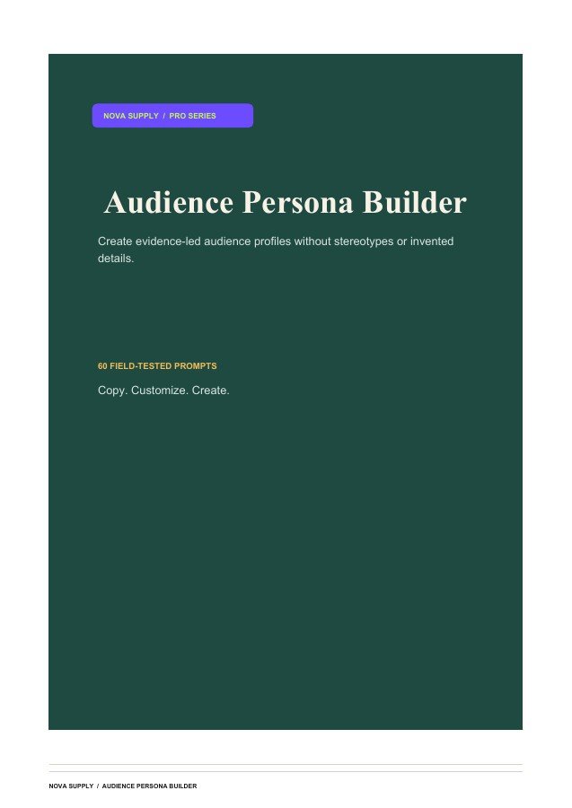 Audience Persona Builder digital product cover