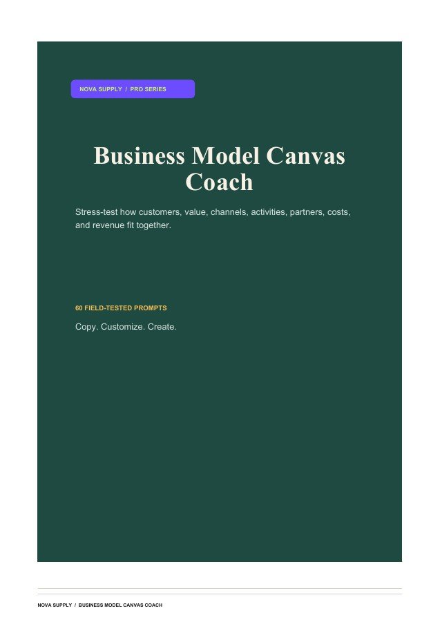 Business Model Canvas Coach digital product cover