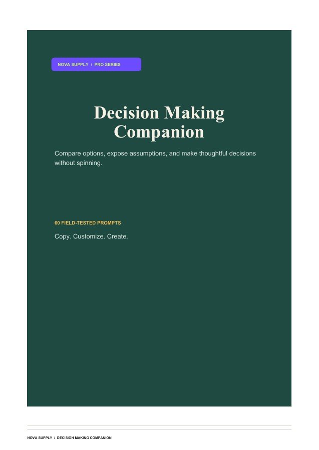 Decision Making Companion digital product cover