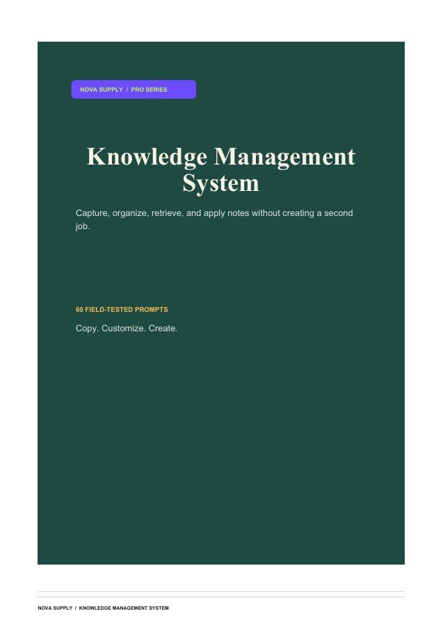 Knowledge Management System digital product cover