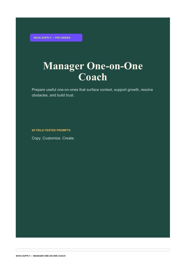 Manager One-on-One Coach digital product cover