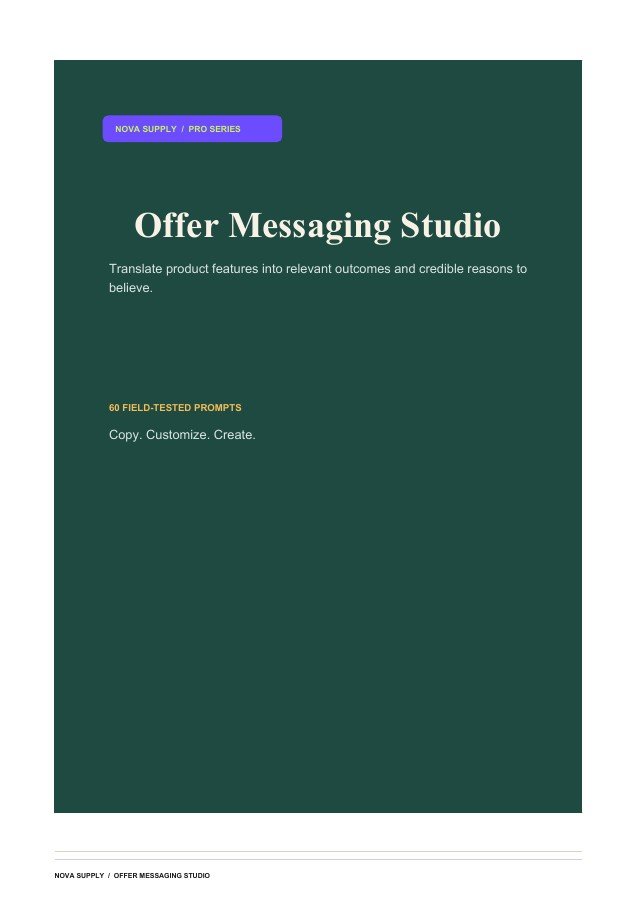 Offer Messaging Studio digital product cover