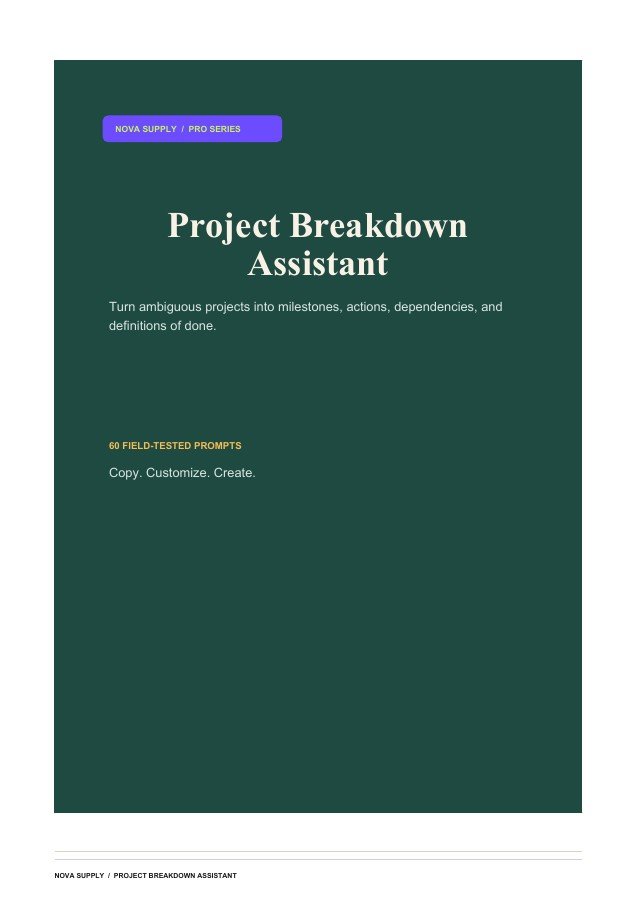 Project Breakdown Assistant digital product cover