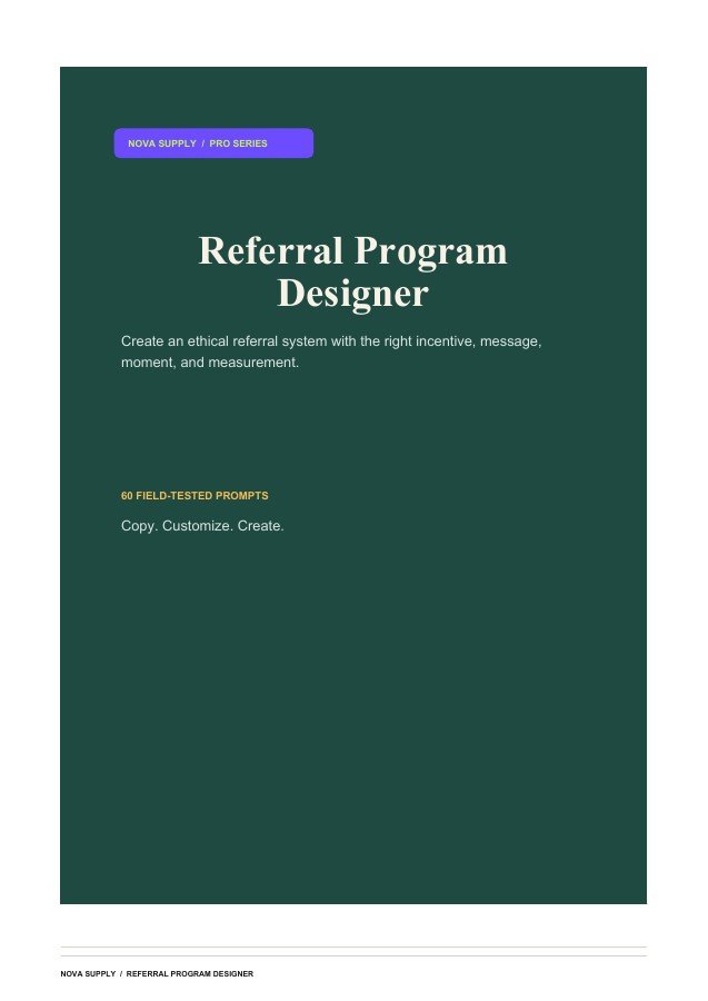 Referral Program Designer digital product cover