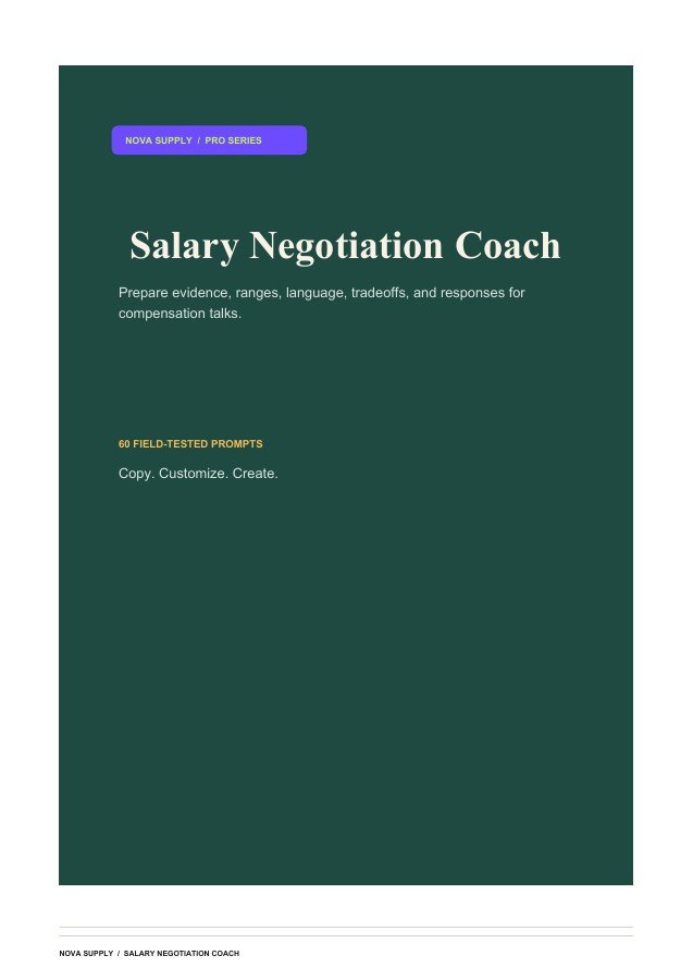 Salary Negotiation Coach digital product cover