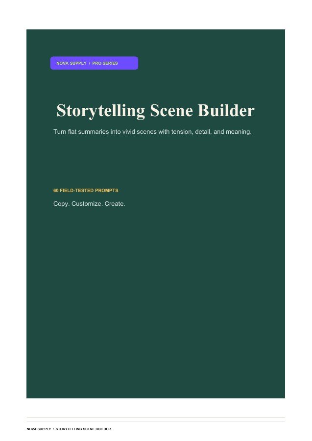 Storytelling Scene Builder digital product cover
